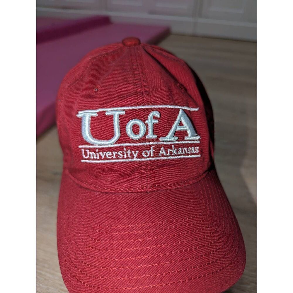 Vintage University Of Arkansas Three Bar Baseball Cap Hat 90's - Picture 3 of 11